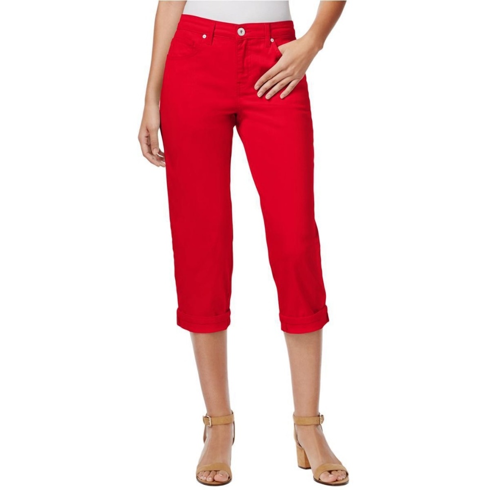Style & Co. Denim Capri Cropped Jean Red